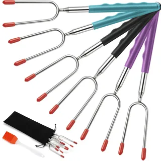 EXTSUD Grillgabel 85 cm Edelstahl Gold/Weiß/Mehrfarbig