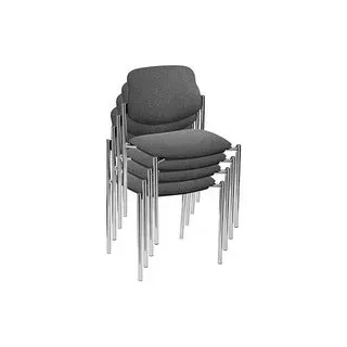 Nowy Styl Besucherstühle Styl STYL CHROM C-38 4ER anthrazit Stoff, 4 St.