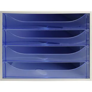 Exacompta Ablagebox Linicolor 28,4 x 34,8 x 23,4 cm 23-tlg. grau/eisblau