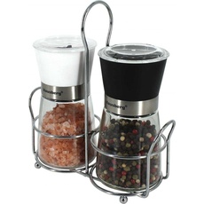 Klausberg Pepper and salt grinder set KLAUSBERG KB-7433, Pfeffermühle + Salzmühle, Silber