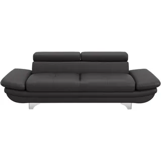 Cotta Big-Sofa Kunstleder 3-Sitzer Grau