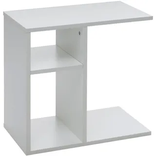 Wohnling Beistelltisch Weiß Holz 50 x 30 x 50 cm