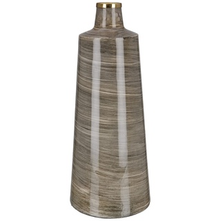 GILDE Vase Blumenvase aus Metall - Deko Wohnzimmer Geschenk für Frauen Geburtstag Muttertag - Farbe braun Gold Höhe 37 cm