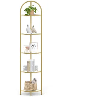 VASAGLE Eckregal 28 x 28 x 158 cm Gold