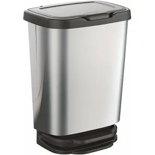 MONDEX Mülleimer mit Pedal, Mondex Jive Polypropylen 20 l, - Silber