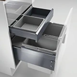 Naber Cox® Base 360 K/500-2 mit Base-Board. Abfallsammler für Frontauszüge, ohne Biode