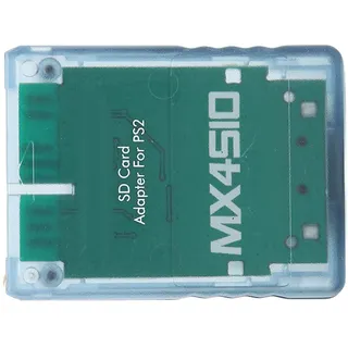 Mx4Sio Karte, Mx4Sio Sio2-Speicherkartenadapter,Handgefertigter,Stabiler Ersatz-Speicherkartenleser Für,Transparent,Blau (Transparentes Blau)