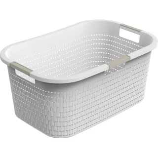 Rotho Wäschekorb Country 40 l Weiß