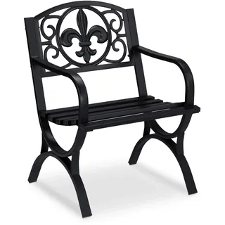 Relaxdays Gartenstuhl 60 x 56 x 85,5 cm schwarz