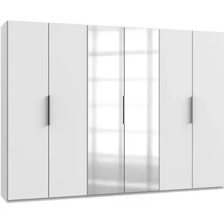 Level 300 x 216 x 58 cm weiß mit Spiegeltüren