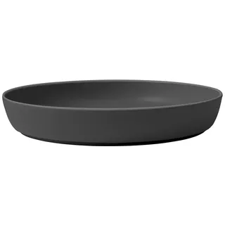 Villeroy & Boch Iconic Schale flach, dekorative, elegante Schüssel aus Premium Porzellan, spülmaschinengeeignet, schwarz