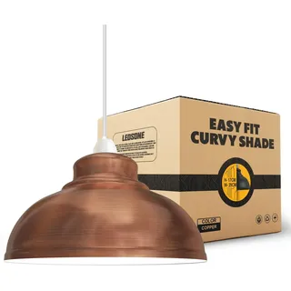 LEDSone Retro-Deckenleuchte, industrielles rustikales Metall, geschwungen, einfache Montage, Vintage-Lampenschirme für Hängelampen, Tischlampen, Wandlampen, Schlafzimmer, Küche (Kupfer-2)