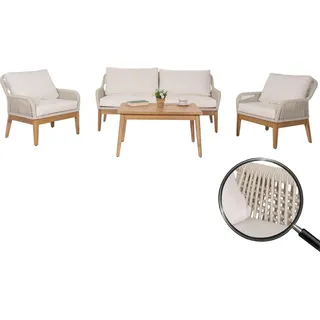 Mendler Gartengarnitur HWC-H56b 7-tlg. Beige