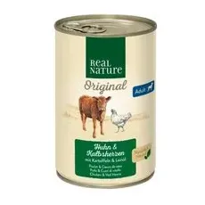 REAL NATURE Adult Kalbsherzen & Huhn 12x400 g