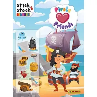 PANINI INFANTIL Pirate Friends 270 Stück Dekorative Ausschneidefigur aus Pappe in Schwarz, Rot, Weiß