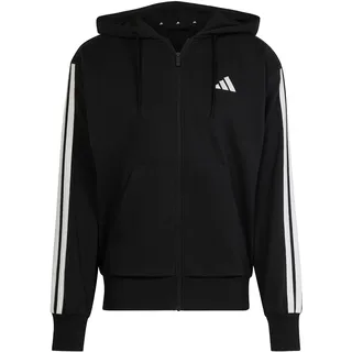 adidas Essentials 3 Stripes Kapuzenjacke Herren Black/White L
