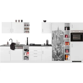 kochstation Küchenzeile KS-Paris 400 cm weiß