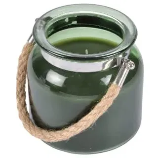 HOMEA 6BPV090VF Kerzen, Glas, Dunkelgrün, klein