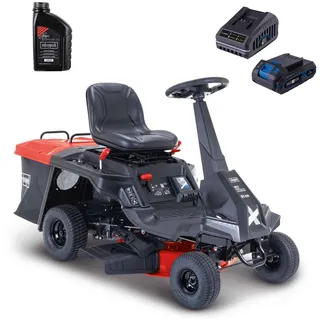 Scheppach MR225-61 Benzin Aufsitzrasenmäher 6PS | 61cm Schnittbreite | 150 L Fangbox | ohne LED | Aufsitzmäher inkl. Akku & Ladegerät + Motoröl