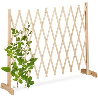 Relaxdays Rankgitter Holz 275 x 90 x 28 cm Hellbraun