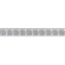 Bild selbstklebende Bordüre Vierecke Grau-Weiß