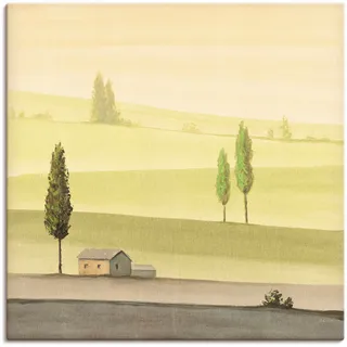 Artland Leinwandbild »Landschaft in Grün II« Wiesen & Bäume 1 Stk. tlg. auf Holzrahmen gespannt, grün