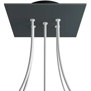 Creative Cables Krovnq205f111 Rose-anthrazit Quadratisches Rosen-set - Multicolor - 200 mm