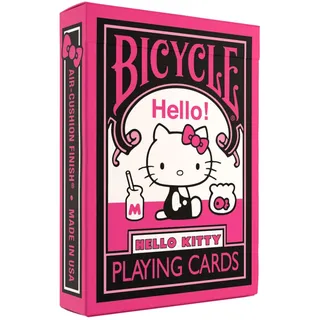 Cartamundi Deutschland Bicycle Hello Kitty - Black and Pink (Designer Spielkarten, Poker, Skat...)