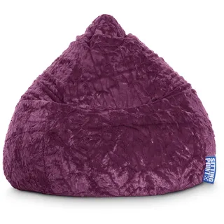 BeanBag Fluffy 70 x 110 cm aubergine