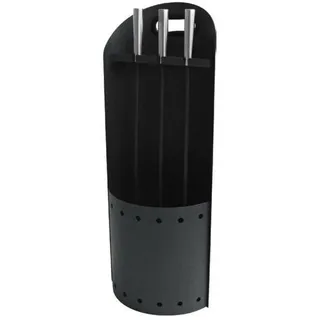 DKD Home Decor Kaminbesteck der Marke, Schwarz, aus Edelstahl und Stahl (23 x 16 x 61 cm)