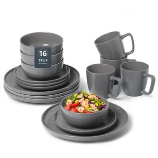 MY HOME Timula Kombiservice 16-tlg. grau