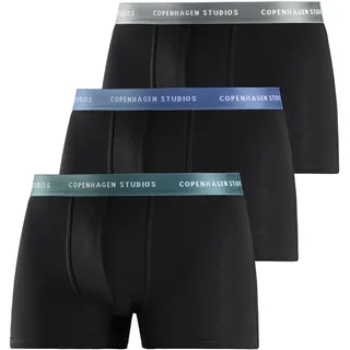 Copenhagen Studios Boxer »Boxershorts für Herren« Packung, 3 Stk. mit farbigem Logo-Bund, bunt