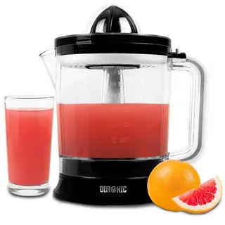 Duronic JE416 Saftpresse elektrisch 40W, Zitronenpresse 1600ml, Zitruspresse 2 Kegel, Orangenpresse, hohe Saftausbeute, Fruchtpresse mit Sieb, Citrus Juicer, Orangensaftpresse, Limepresse