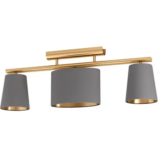 EGLO Almeida 3-flg. 16 cm oval Messing-Cappuccino