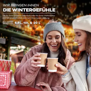 TRESKO® Glühweinkocher Kupfer 6,8L / 1500W Einkochautomat aus Edelstahl Glühweinkessel Glühweinautomat Heißgetränkeautomat Heißwasserspender - Kupfer