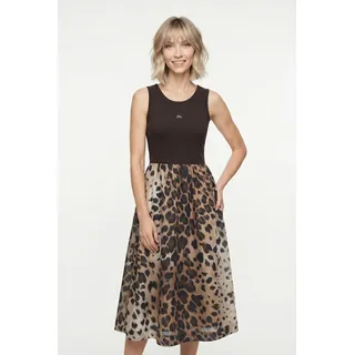 Smith & Soul A-Linien-Kleid aus Baumwolle, gemustert, schwarz choc print