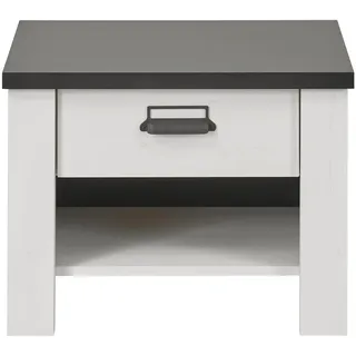 furn.design Nachtschrank 60 x 46 x 39 cm Weiß