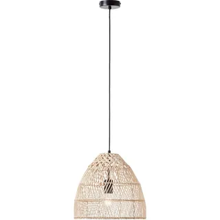 Brilliant Pendelleuchte Minster Rattan-Textil