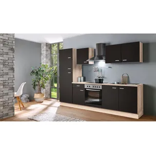 Küchenzeile Classic 270 cm Lava Matt-Sonoma Eiche Nachbildung