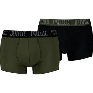 Puma Boxer Trunk Boxershorts Herren, Everyday Unterhose Pant Unterwäsche 2er Pack, Farbe:Forest Night, Bekleidungsgröße:XL, kastanienbraun, XL,