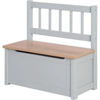 roba Kindertruhenbank Woody 90 x 40 cm Holz lackiert grau