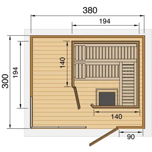 Bild von Cubilis inkl. 7,5 kW Bioofen natur