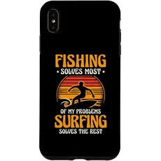 Hülle für iPhone XS Max Surfing Solves The Rest Surfboard Surfen Surfer Surfer