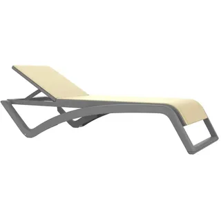 Resol Sky Club Liegestuhl 200 x 60 x 90 cm Grau/Weiß