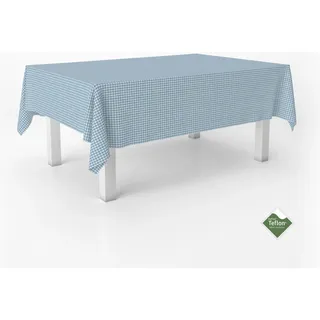 ECOMMERC3 Tischdecke Vichy Karo klein abwaschbar rechteckig 250x140 cm Blau | Für die lange Tafel im Esszimmer, kleines Karo, fleckenabweisend, mit feuchtem Tuch abwischbar, aus Spanien