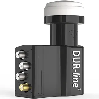 DUR-line UK 104-4+3 Teilnehmer LNB - 4X SCR/Einkabel/Unicable + 3Legacy LNB - digital mit Wetterschutz, Full HD, 4K, 8K
