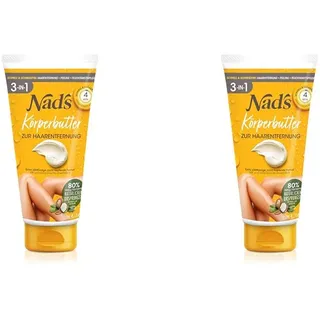 Nad's Enthaarungscreme Frauen - Haarentfernungscreme Für Körper - Körperbutter 3in1 (Packung mit 2)