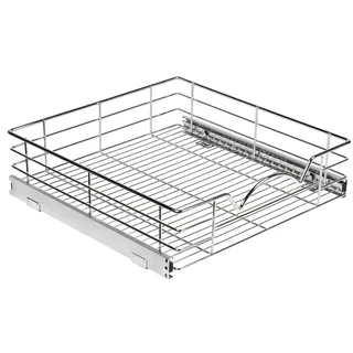 HOLDN’ STORAGE Ausziehbarer Schrank-Organizer – 12,7 cm hohe ausziehbare Schubladen für Küchenschränke – strapazierfähig – Korbgröße 50,8 cm B x 53,3 cm T x 12,7 cm H