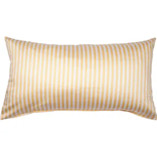 Kissenbezug JANINE "Modernclassic", gelb, B:80cm L:40cm, Mako-Satin, Obermaterial: 100% Baumwolle, Kissenbezüge, Kissenbezug, mit Streifen