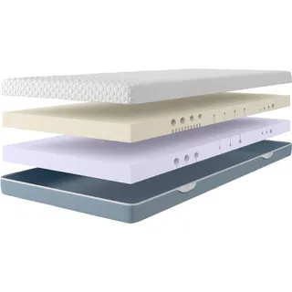 Älgdröm Hybridschaum-Matratze »Flipper, 90x200 cm, 140x200 cm & mehr« 19 cm hoch Raumgewicht: 39 kg/m3 1-tlg., 1 Stk. tlg. vier unterschiedlich feste Liegeseiten, H2+3/H3+4/H4+H5, Wendematratze, weiß